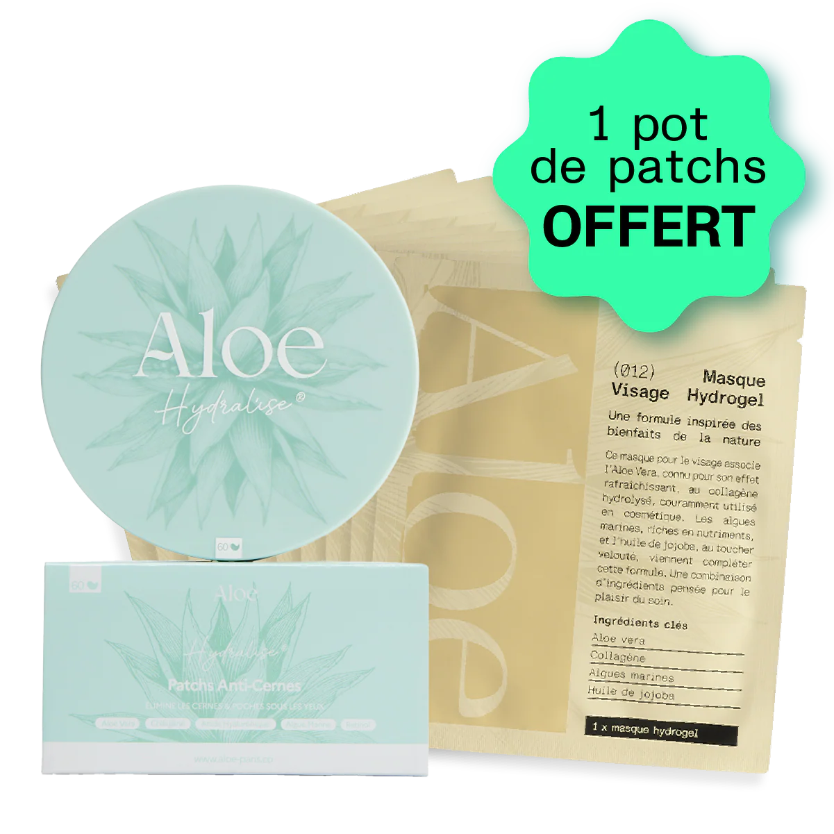 15 Masques Visage Hydrogel + 1 Pot De Patchs Offert - Image 9