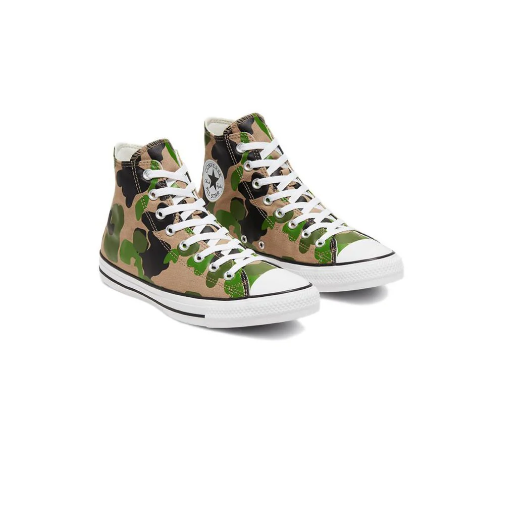 Baskets Chuck Taylor All Star Archival Camo High Top - Noir / Vert / Beige / Blanc