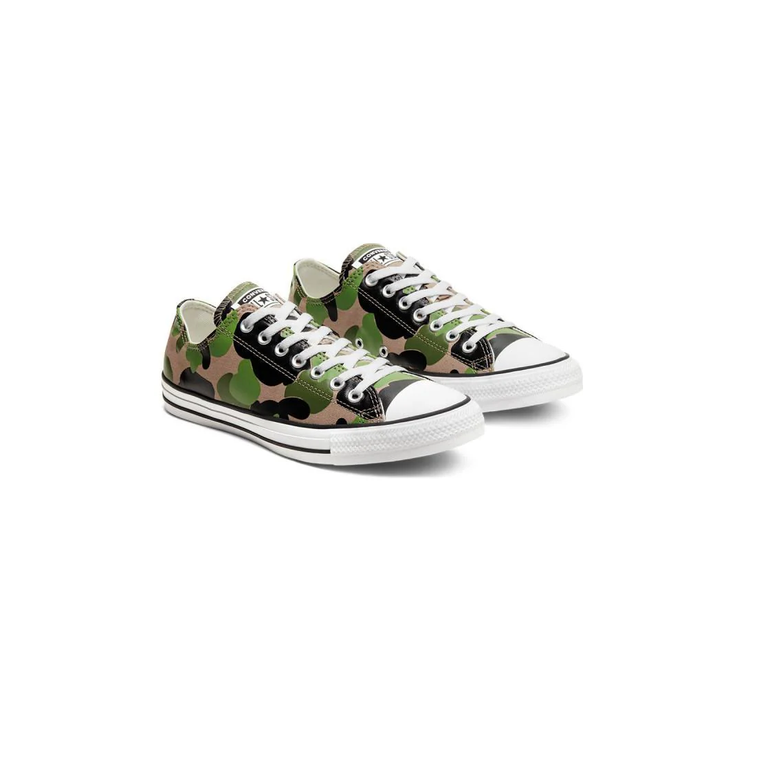 Baskets Chuck Taylor All Star Archival Camo Low Top - Noir / Vert / Beige / Blanc
