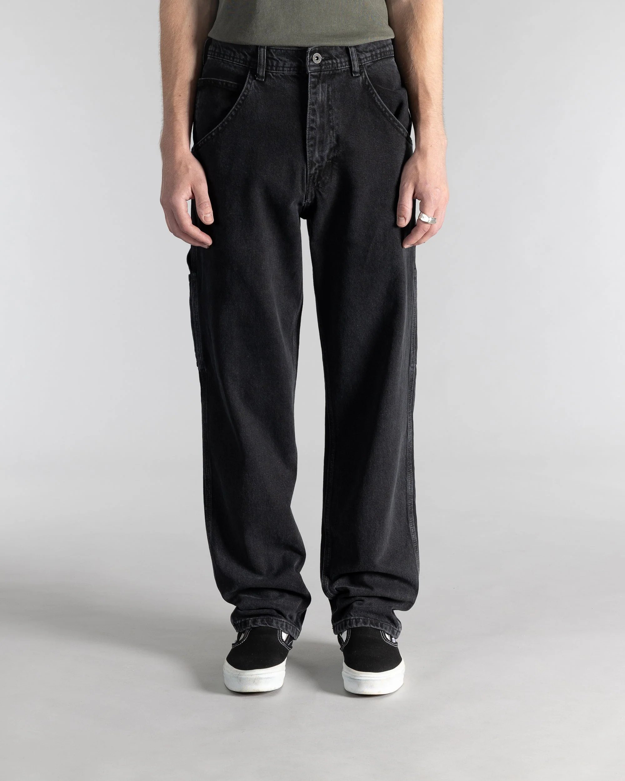 80s Painter Pant - Stonewashed Black Denim - Image 2
