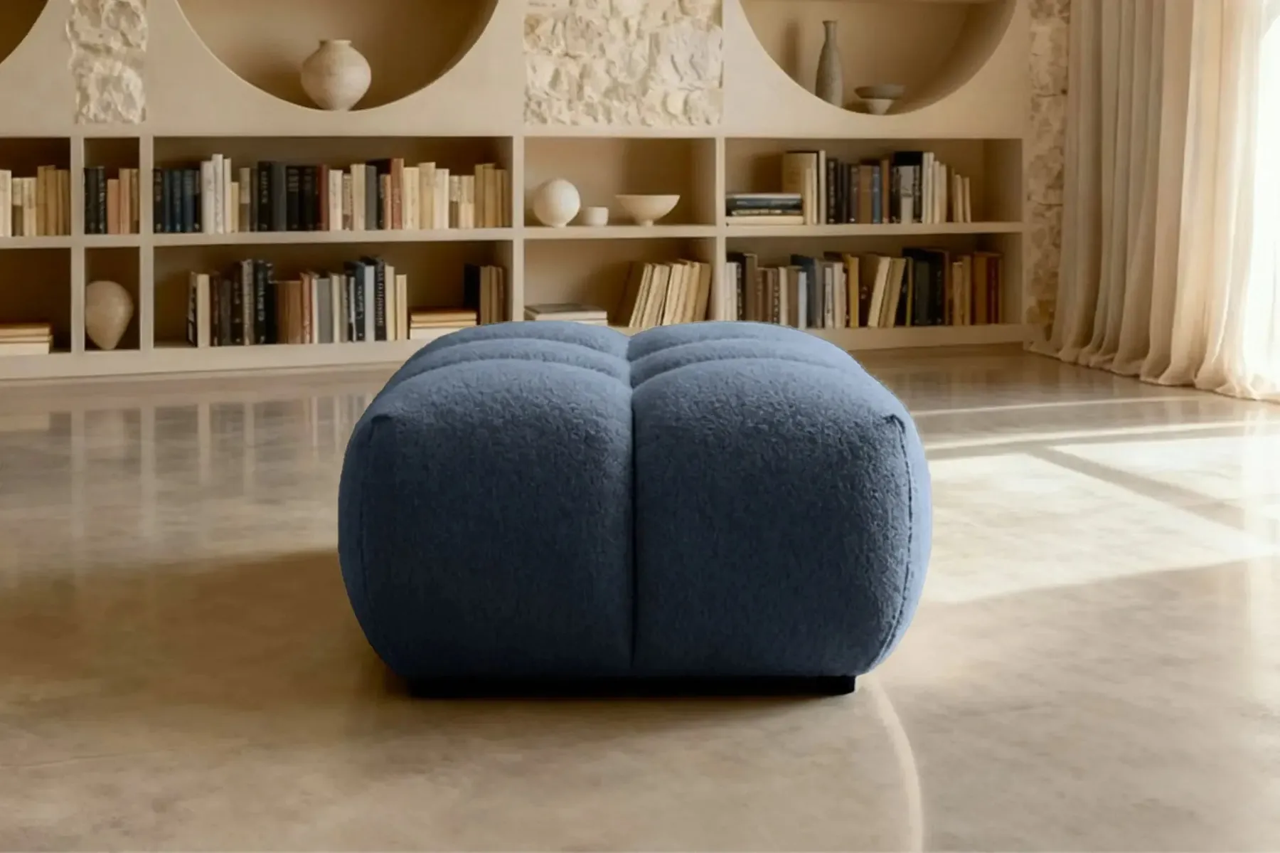 Alexia - Pouf Tissu Bouclette - Image 11
