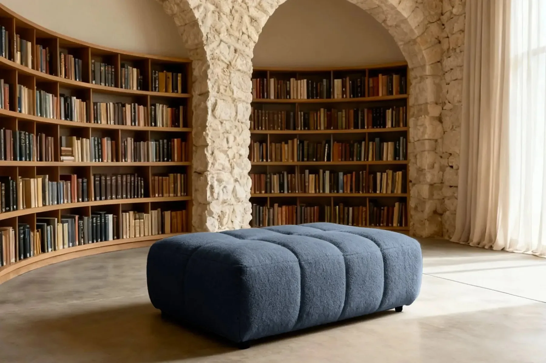 Alexia - Pouf Tissu Bouclette - Image 15