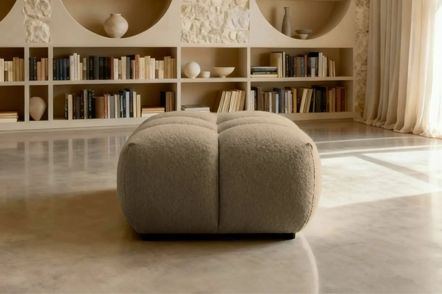 Alexia - Pouf Tissu Bouclette - Image 20