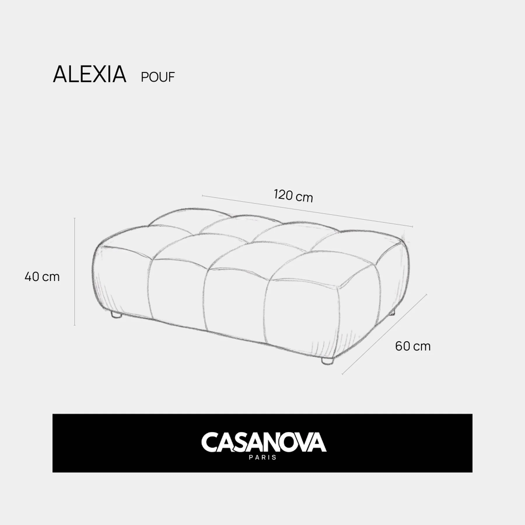 Alexia - Pouf Tissu Bouclette - Image 27