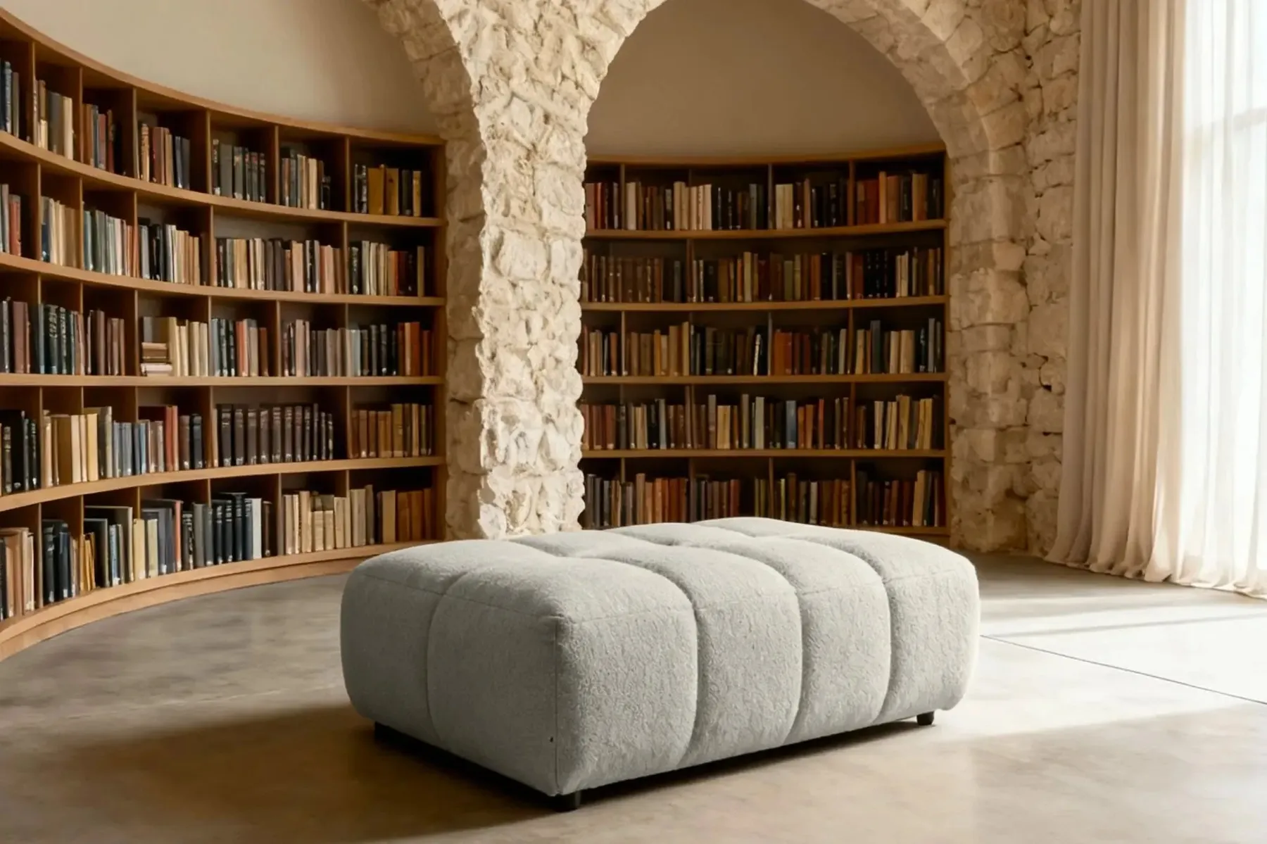 Alexia - Pouf Tissu Bouclette - Image 6