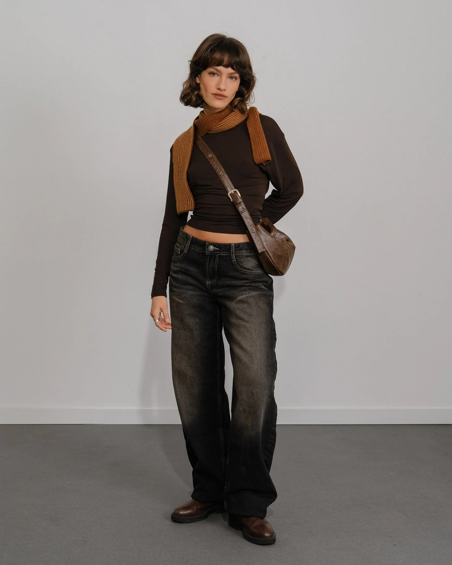 Écharpe Fine Amaia - Marron - Image 4