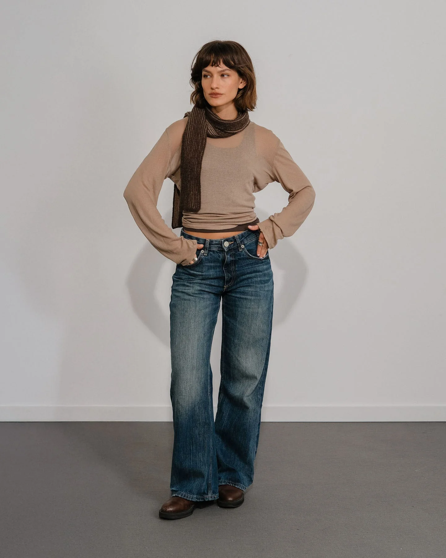 Écharpe Fine Amaia - Chocolat - Image 2