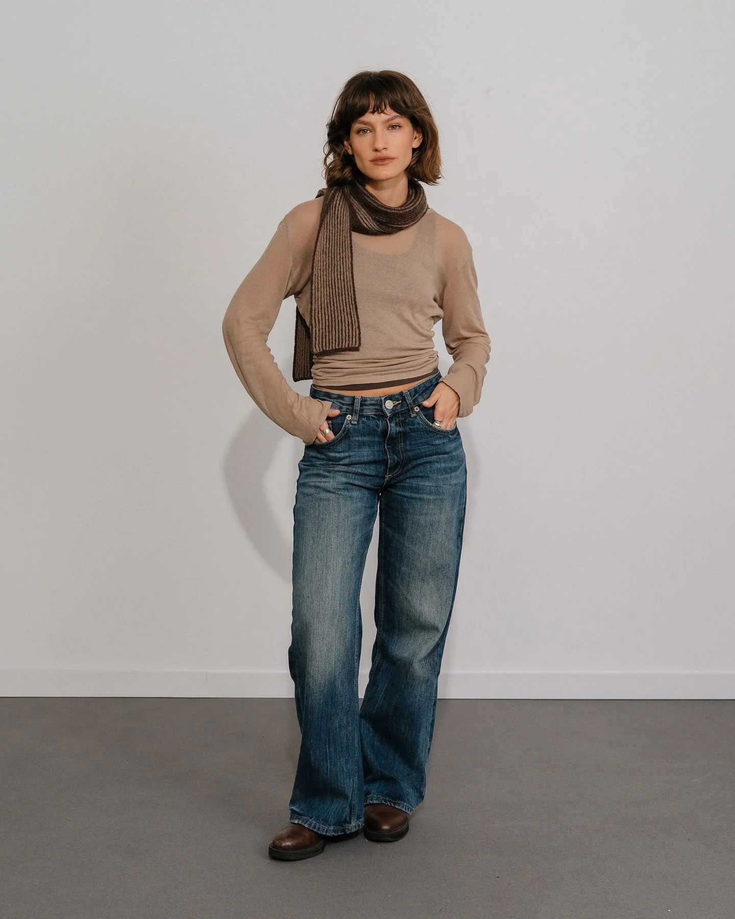 Écharpe Fine Amaia - Chocolat - Image 7