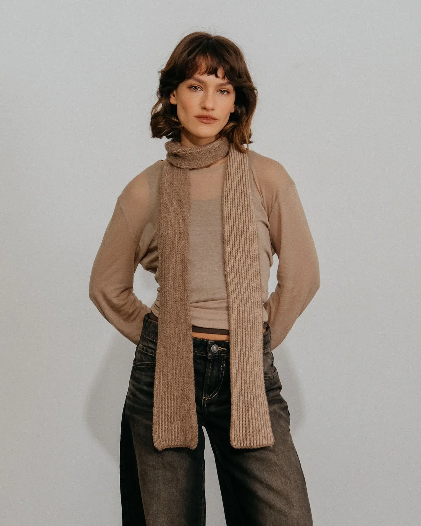 Écharpe Fine Amaia - Stone - Image 2