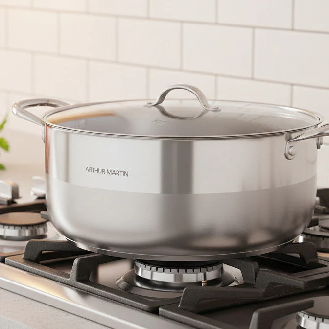 Faitout 32cm Avec Couvercle - Acier Inoxydable - Inox - Image 3