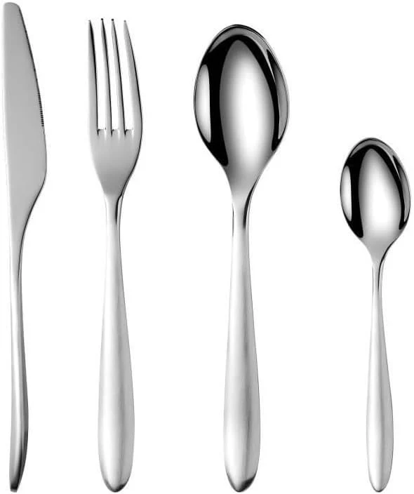 Ménagere 24 Pièces - Acier Inoxydable - Inox Finition Miroir Poli - Image 2