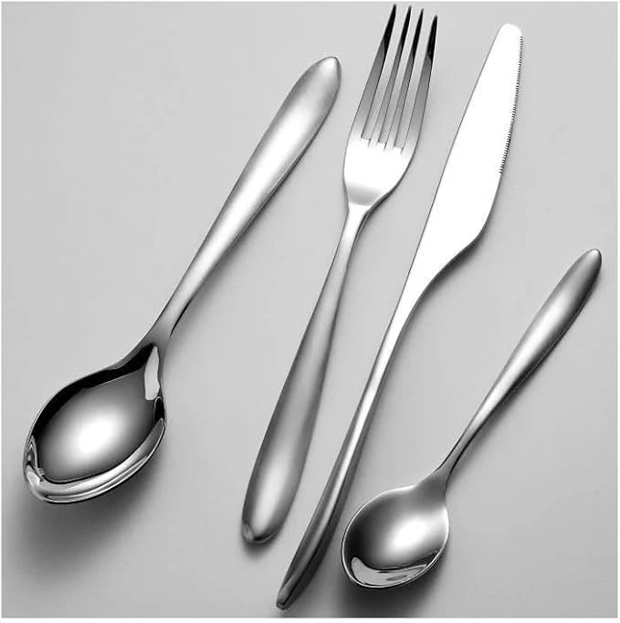 Ménagere 24 Pièces - Acier Inoxydable - Inox Finition Miroir Poli - Image 4