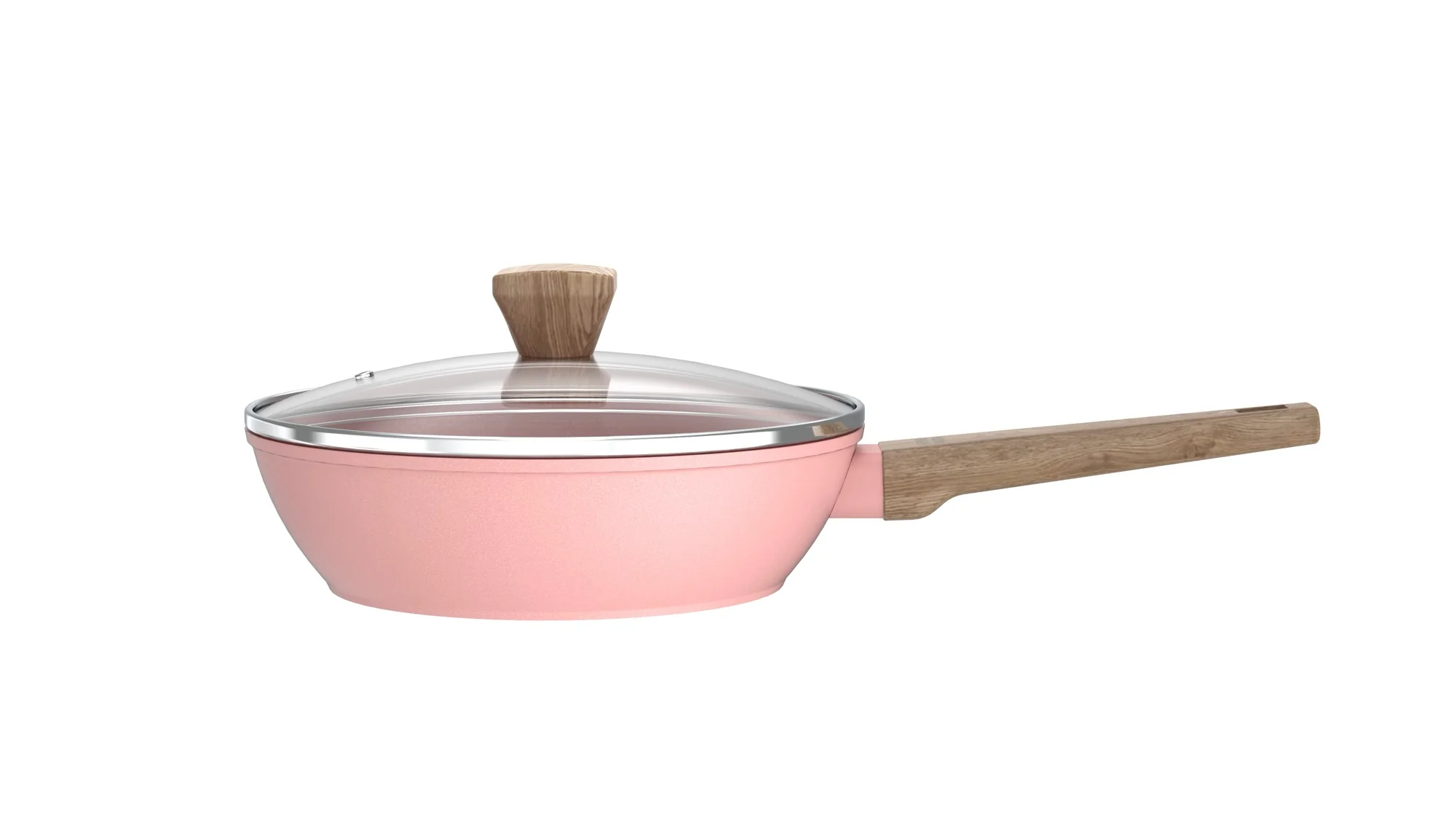 Sauteuse 28cm Avec Couvercle + Panier - Aluminium Forgé - Revêtement Céramique - Rose - Image 10