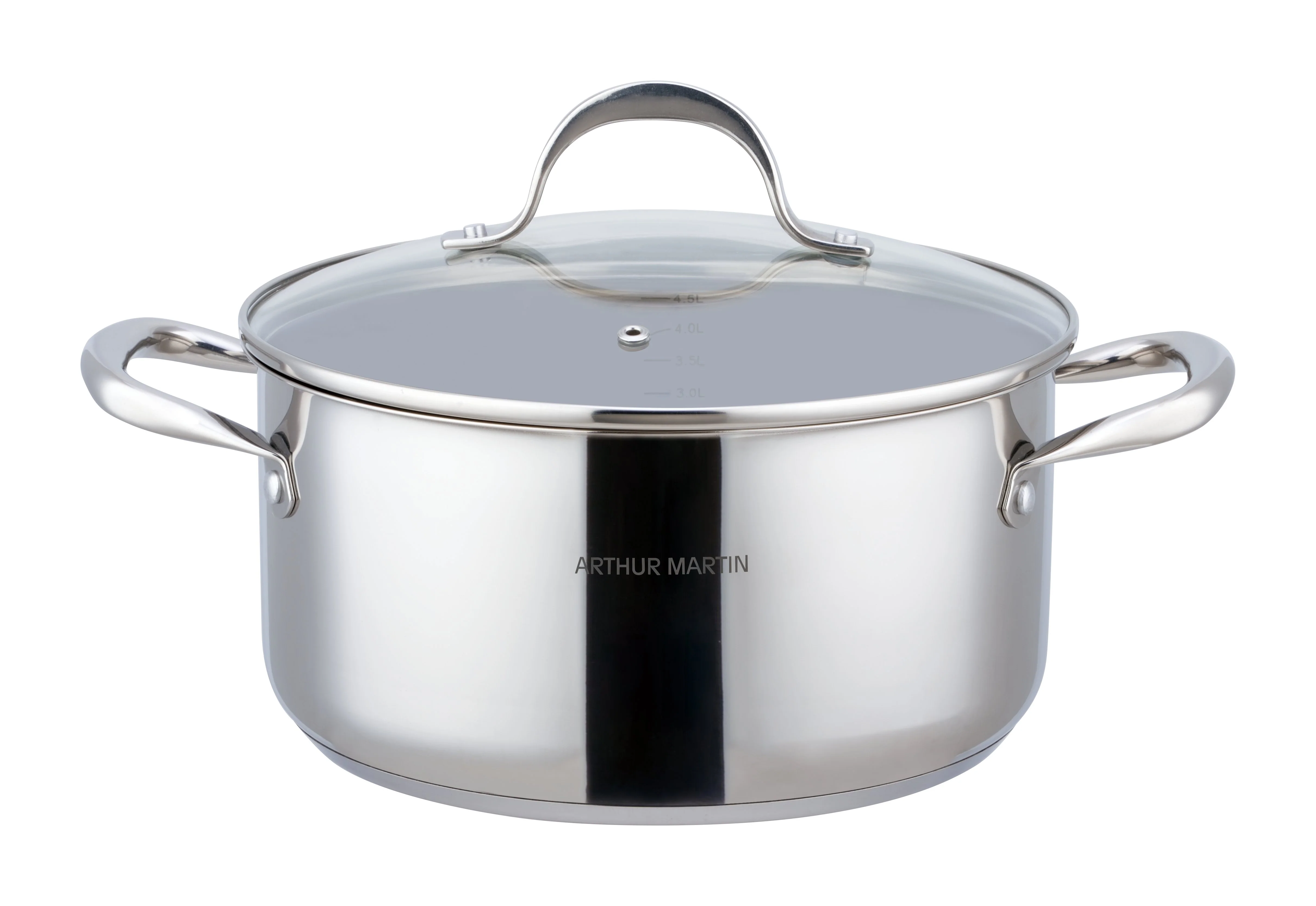 Marmite 24cm - Couvercle En Verre - Acier Inoxydable - Inox - Image 2