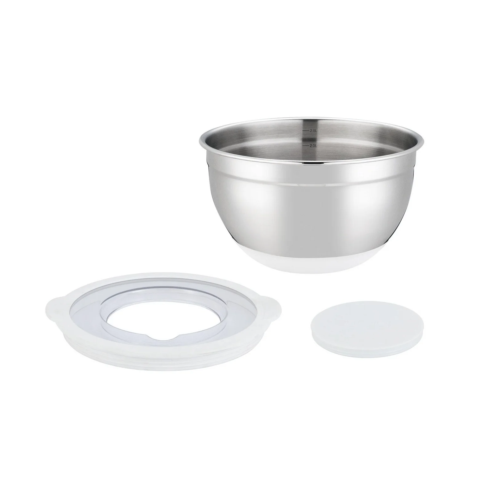 Set 3 Saladiers Avec Couvercle 16/20/24cm - Acier Inoxydable - Image 3