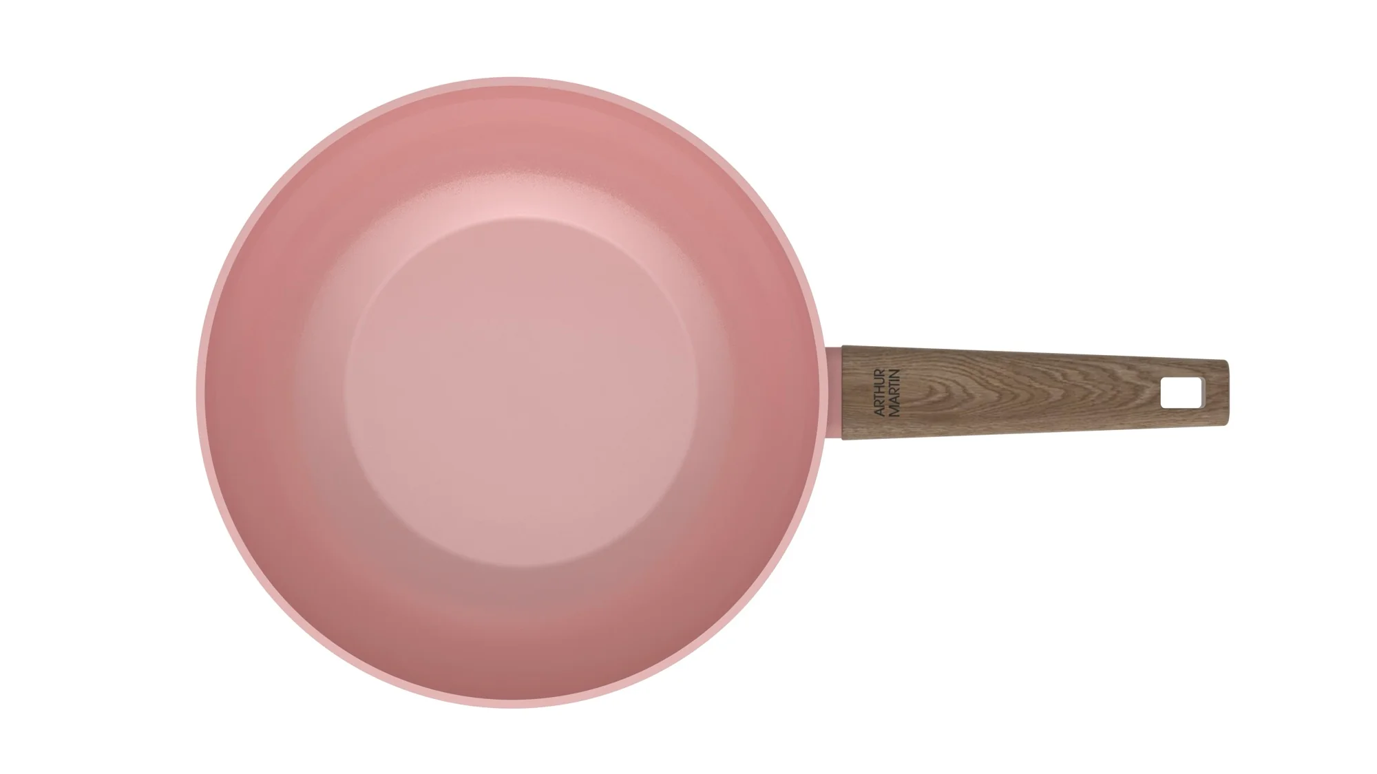 Wok 28cm - Aluminium Forgé - Revêtement Céramique - Rose - Image 3