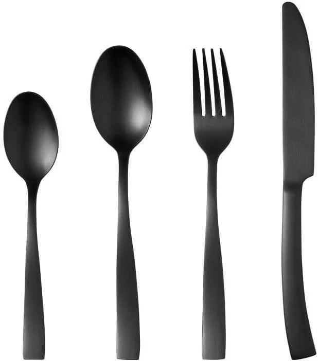 Ménagere 24 Pièces - Acier Inoxydable - Noir - Image 2