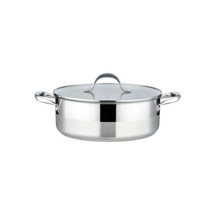 Faitout 28cm Avec Couvercle - Acier Inoxydable - Inox - Image 2