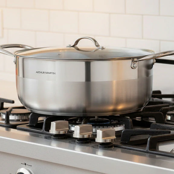 Faitout 28cm Avec Couvercle - Acier Inoxydable - Inox - Image 3