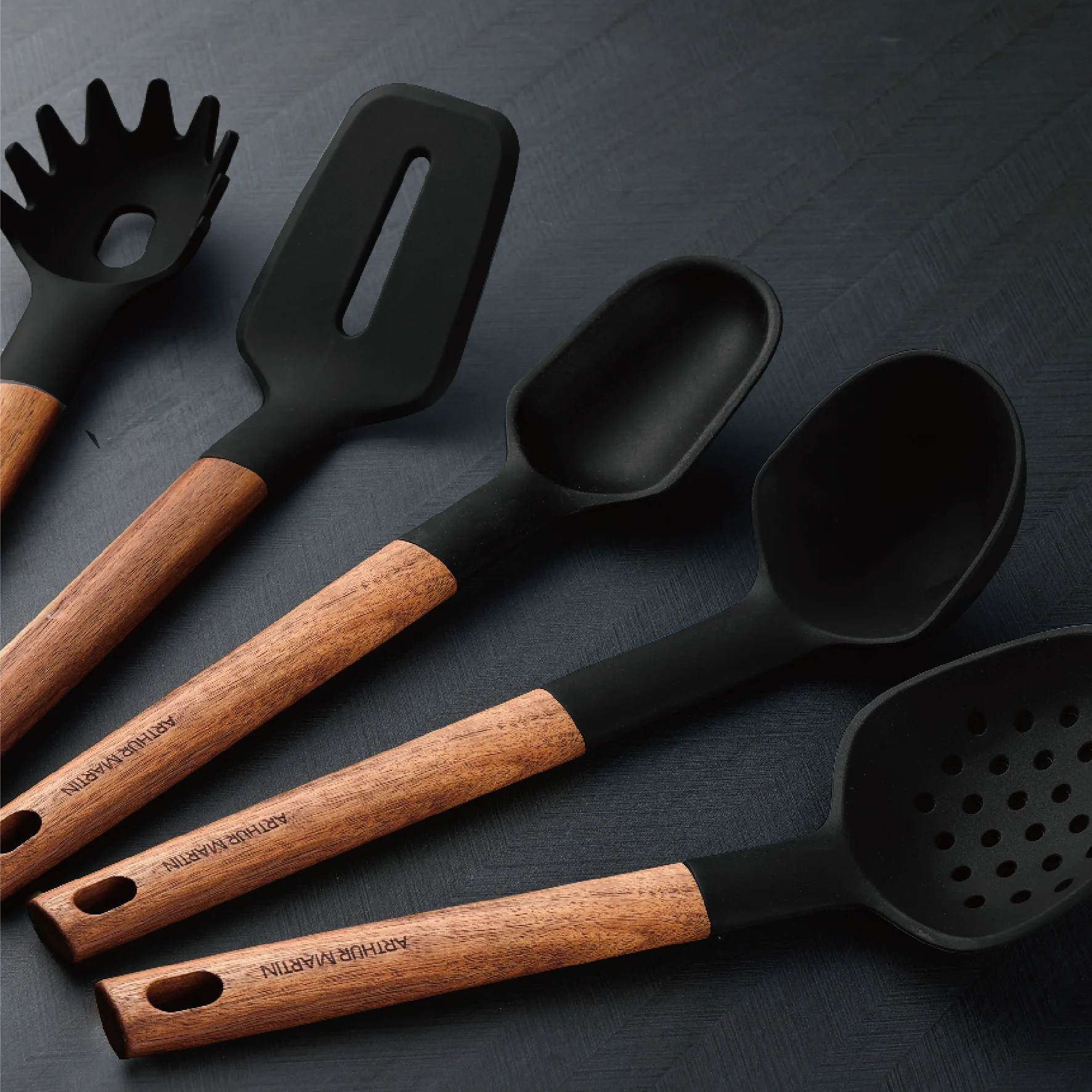 Set Ustensiles De Cuisine 9 Pièces - Noir - Image 3