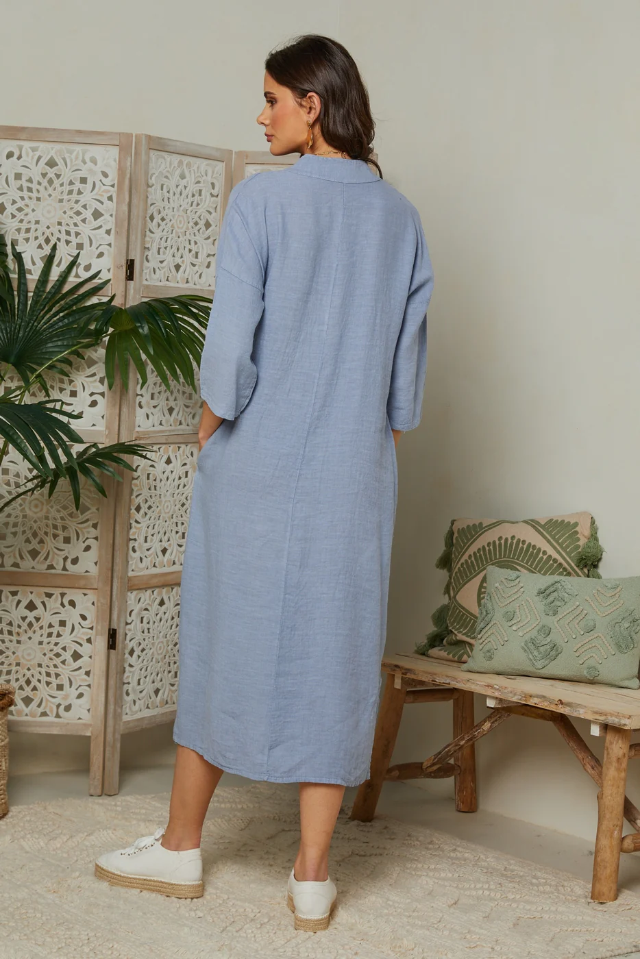 Robe - Indigo - Femme - Image 3