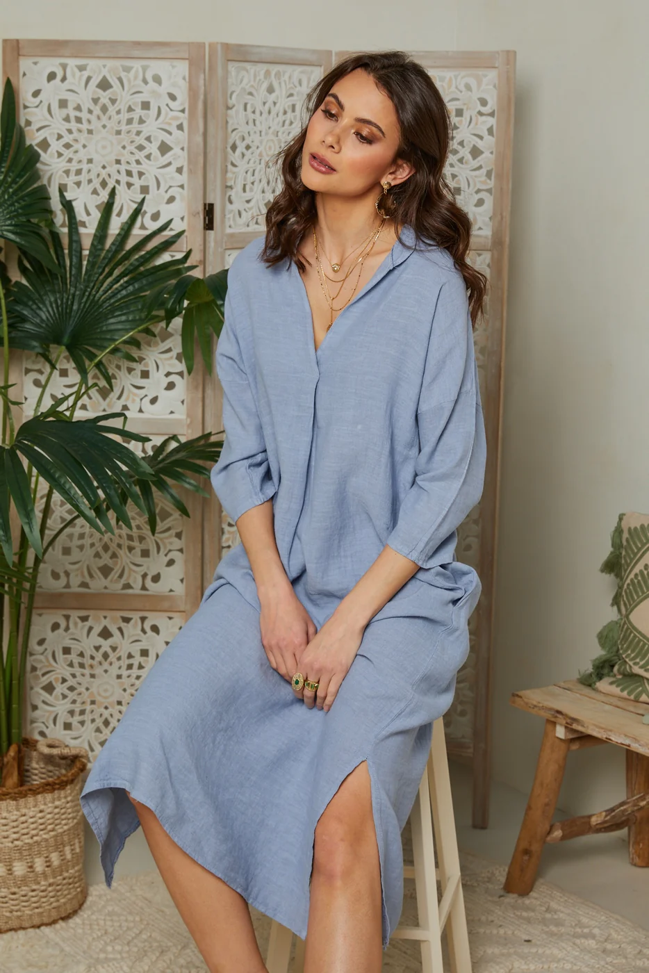 Robe - Indigo - Femme - Image 5