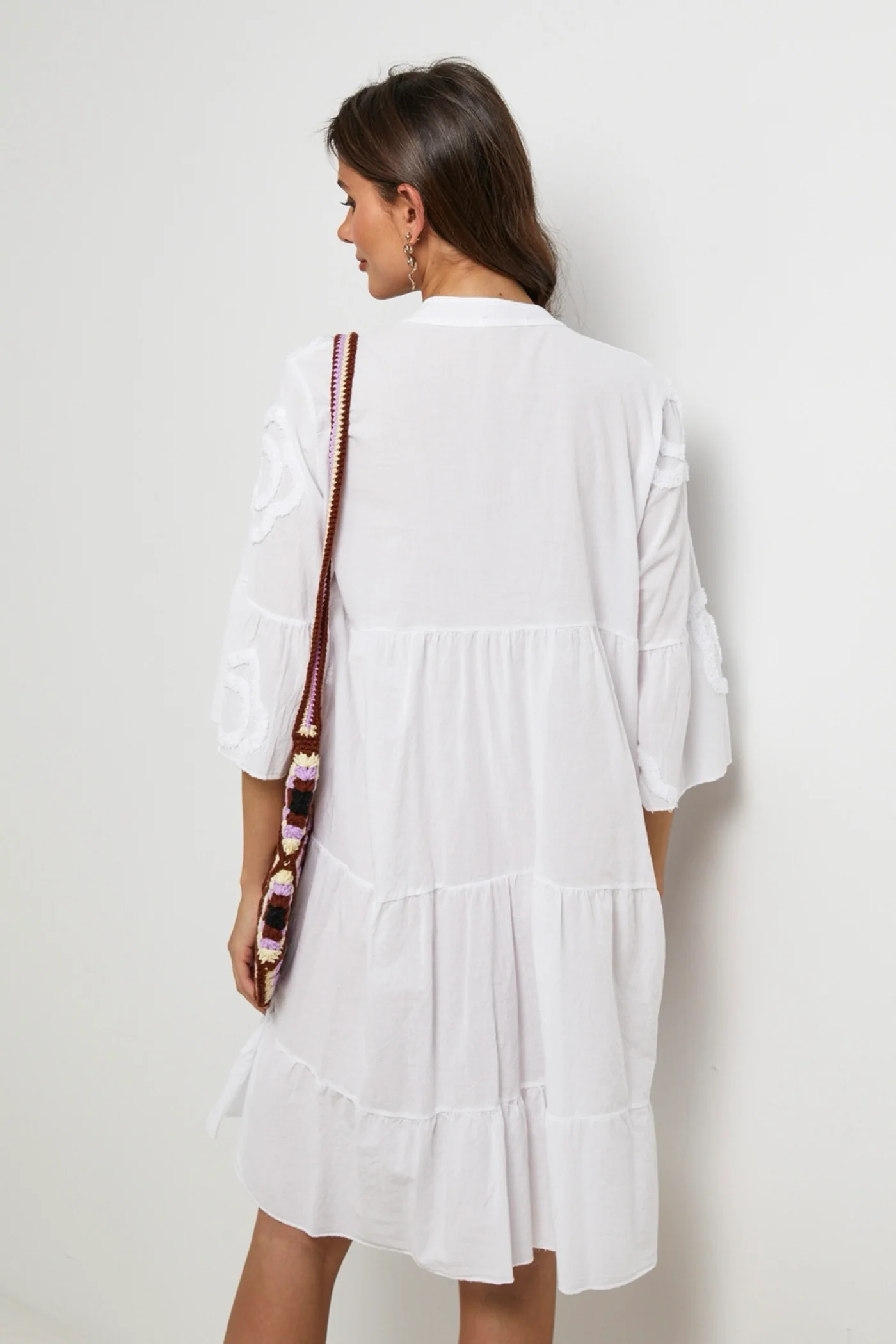 Robe Chemise - Blanc - Femme - Image 3
