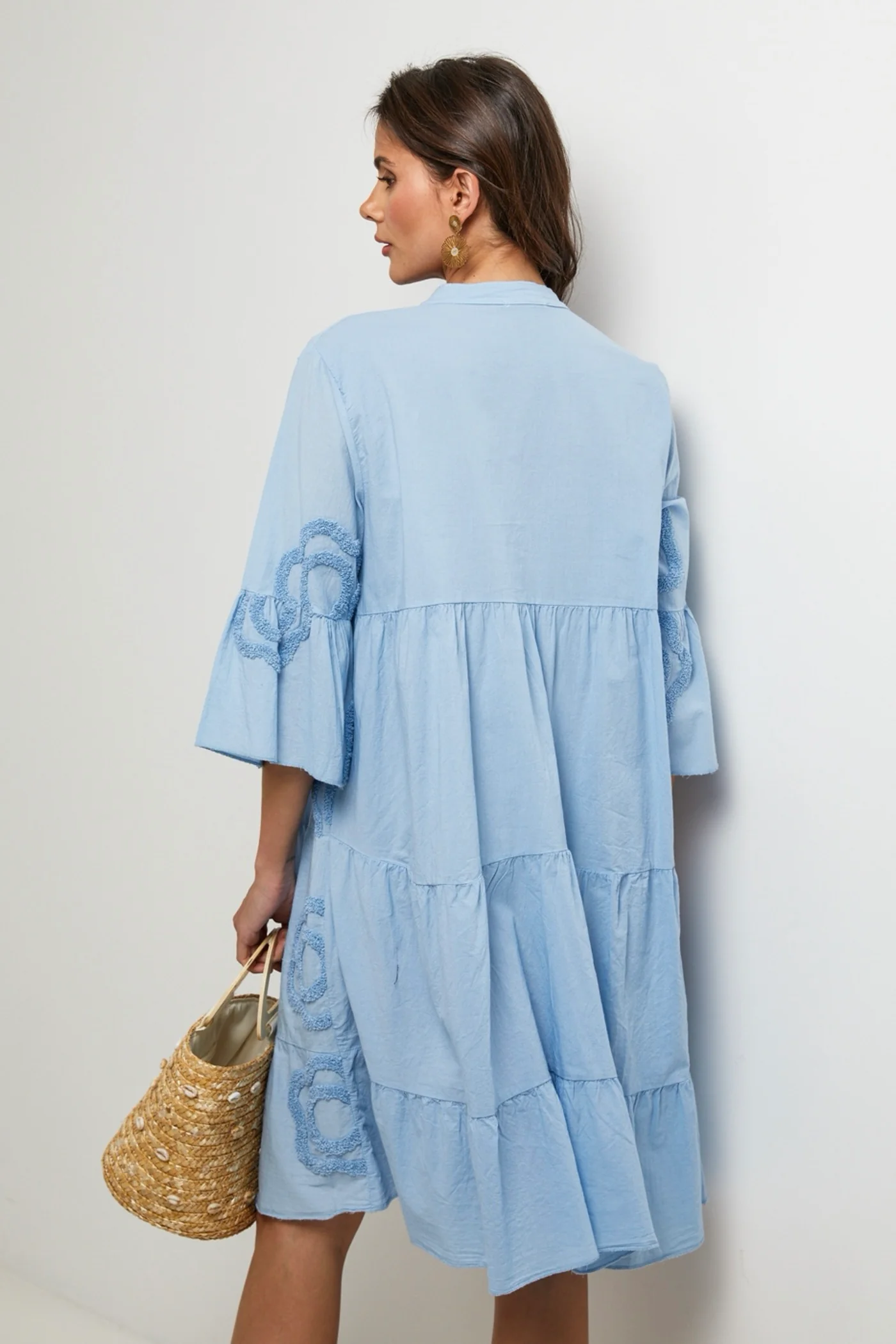 Robe Chemise - Ciel - Femme - Image 3