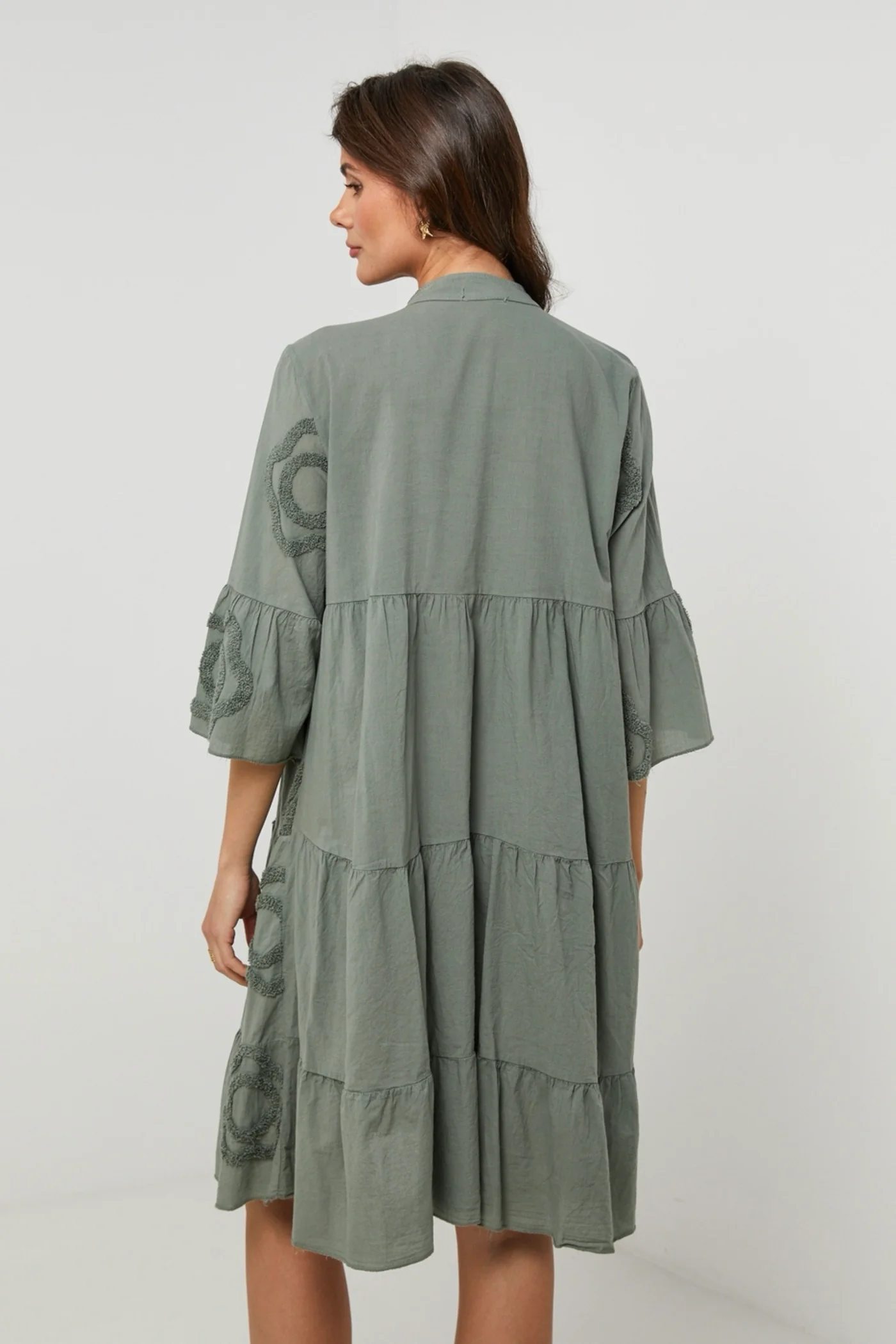 Robe Chemise - Kaki - Femme - Image 4