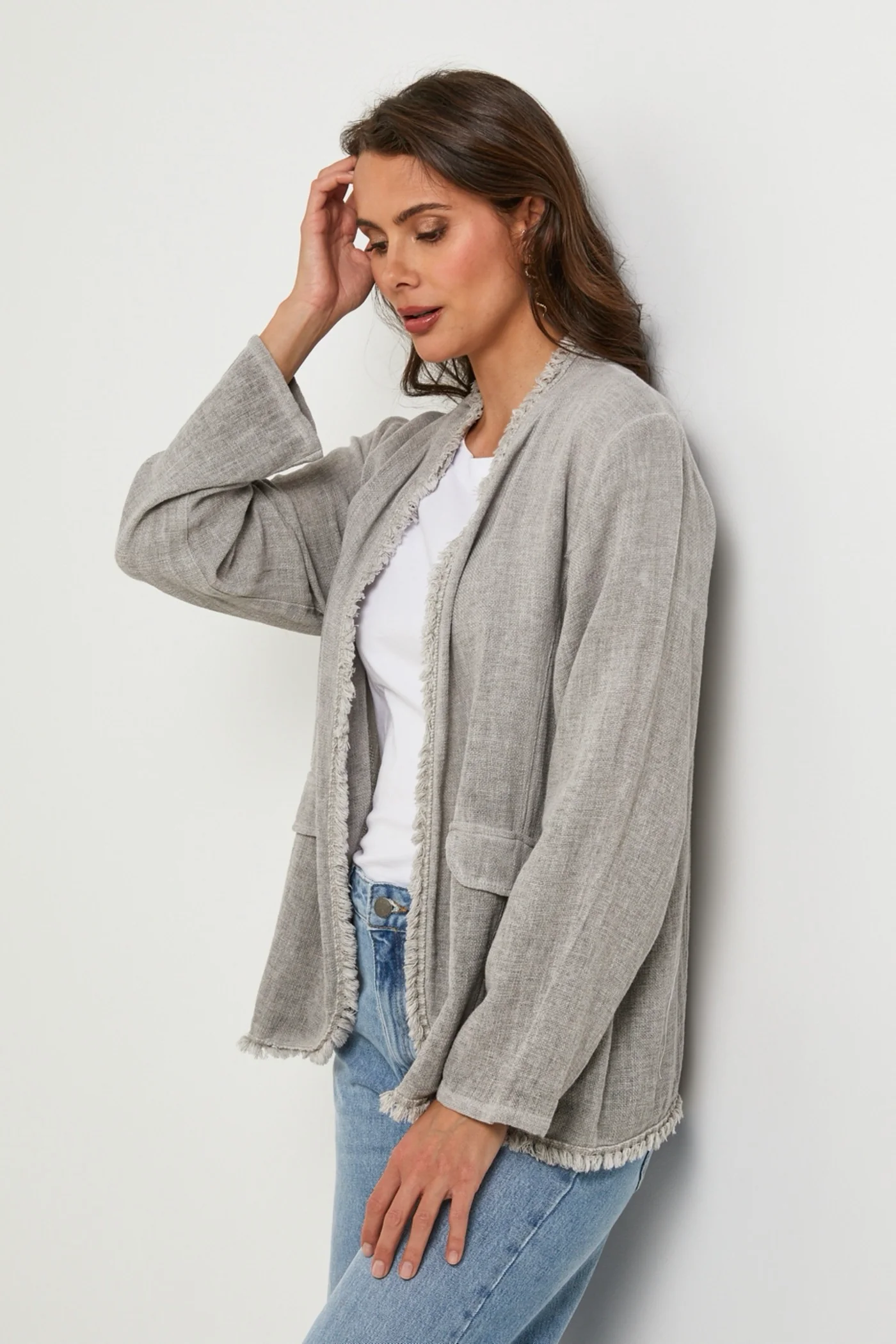 Veste - Taupe - Femme - Image 3