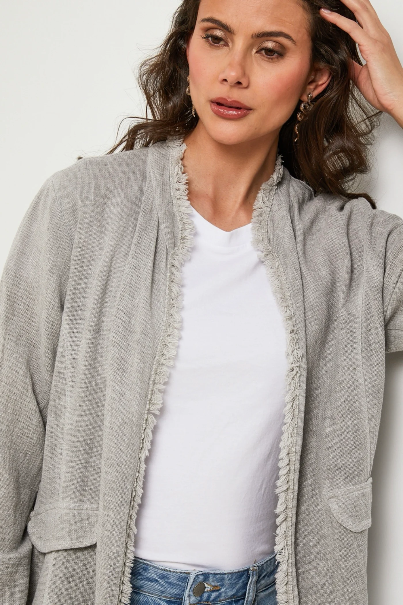 Veste - Taupe - Femme - Image 5
