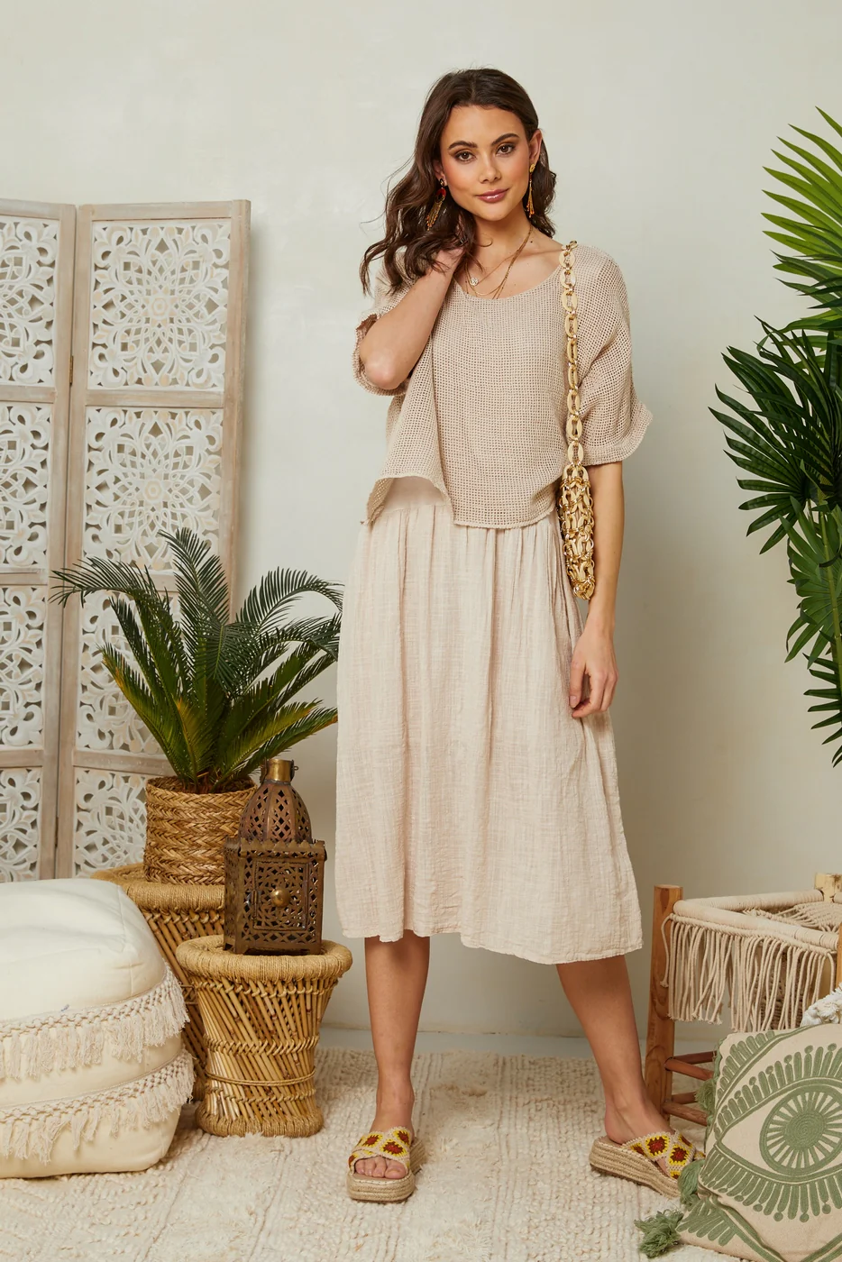 Robe - Beige - Femme - Image 2