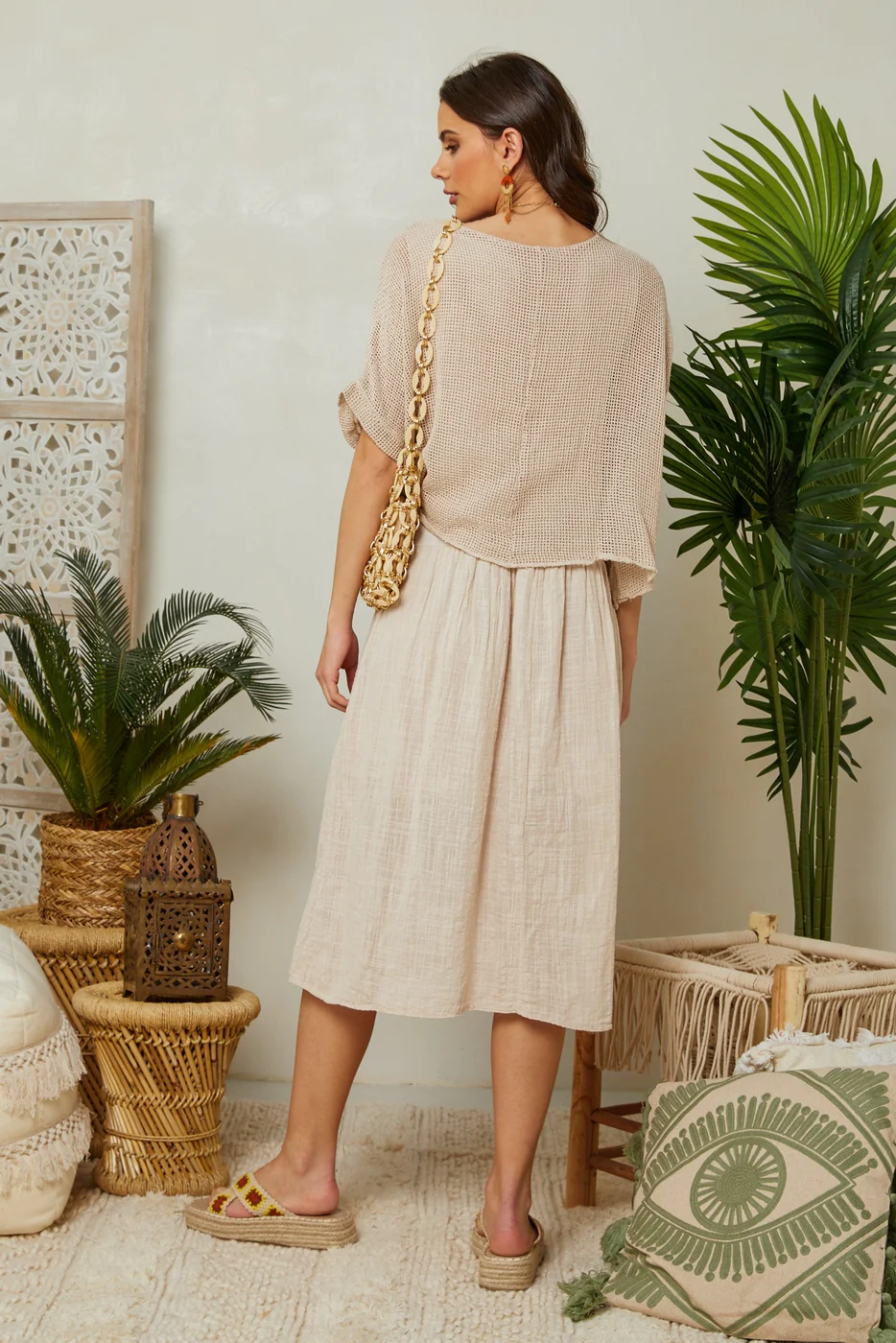 Robe - Beige - Femme - Image 4
