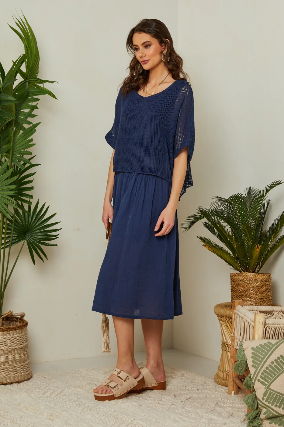 Robe - Marine - Femme - Image 4