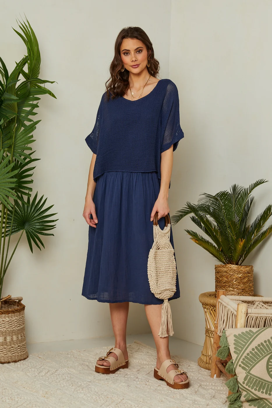 Robe - Marine - Femme - Image 5