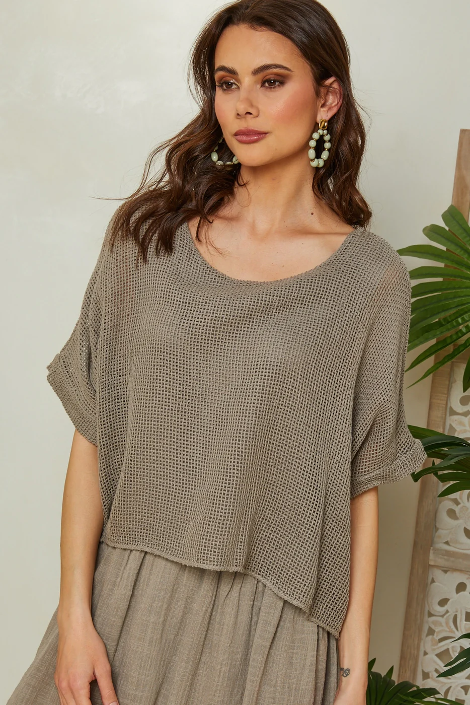 Robe - Taupe - Femme - Image 2