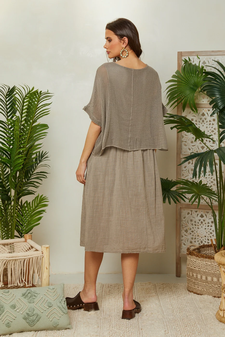 Robe - Taupe - Femme - Image 3
