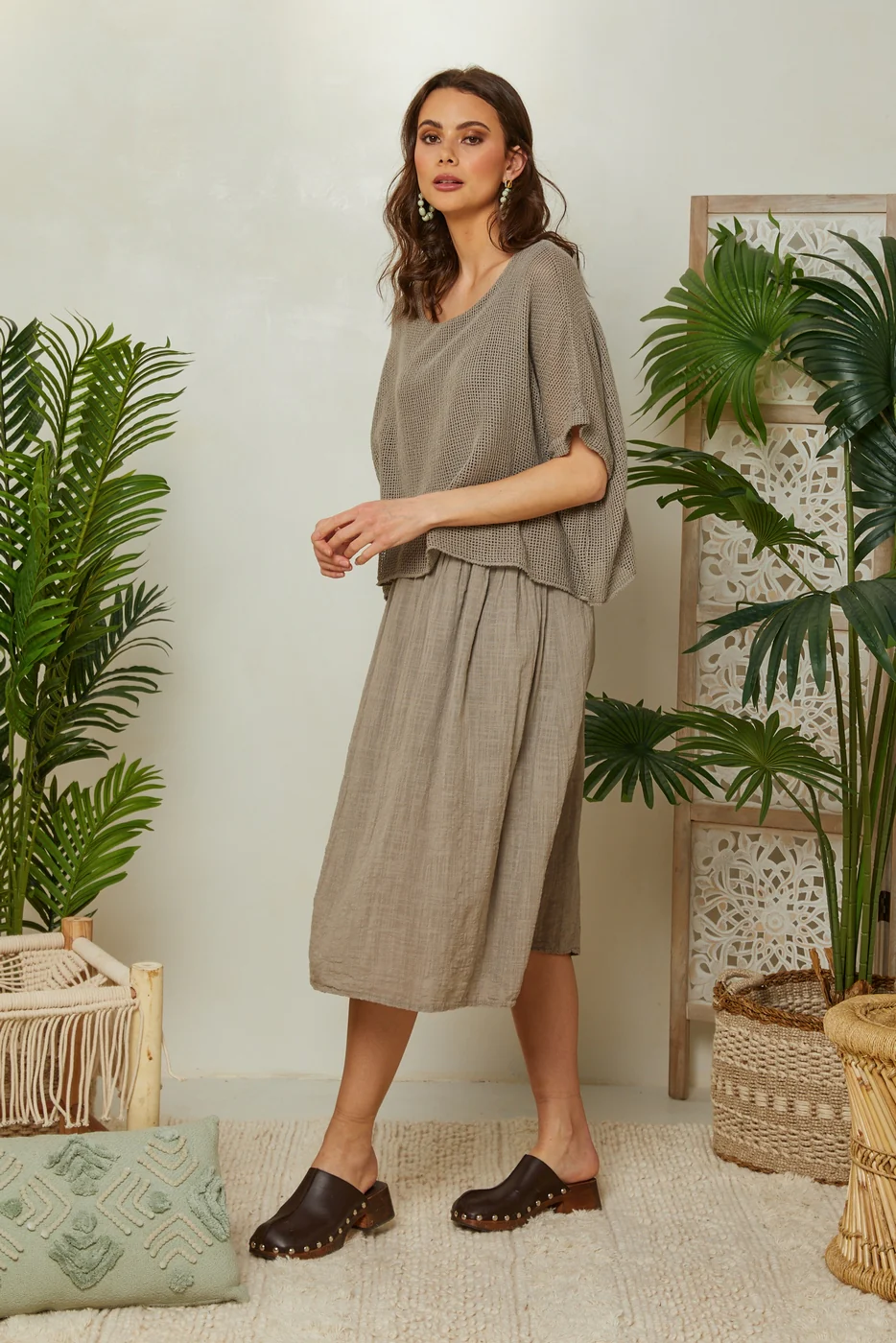 Robe - Taupe - Femme - Image 4
