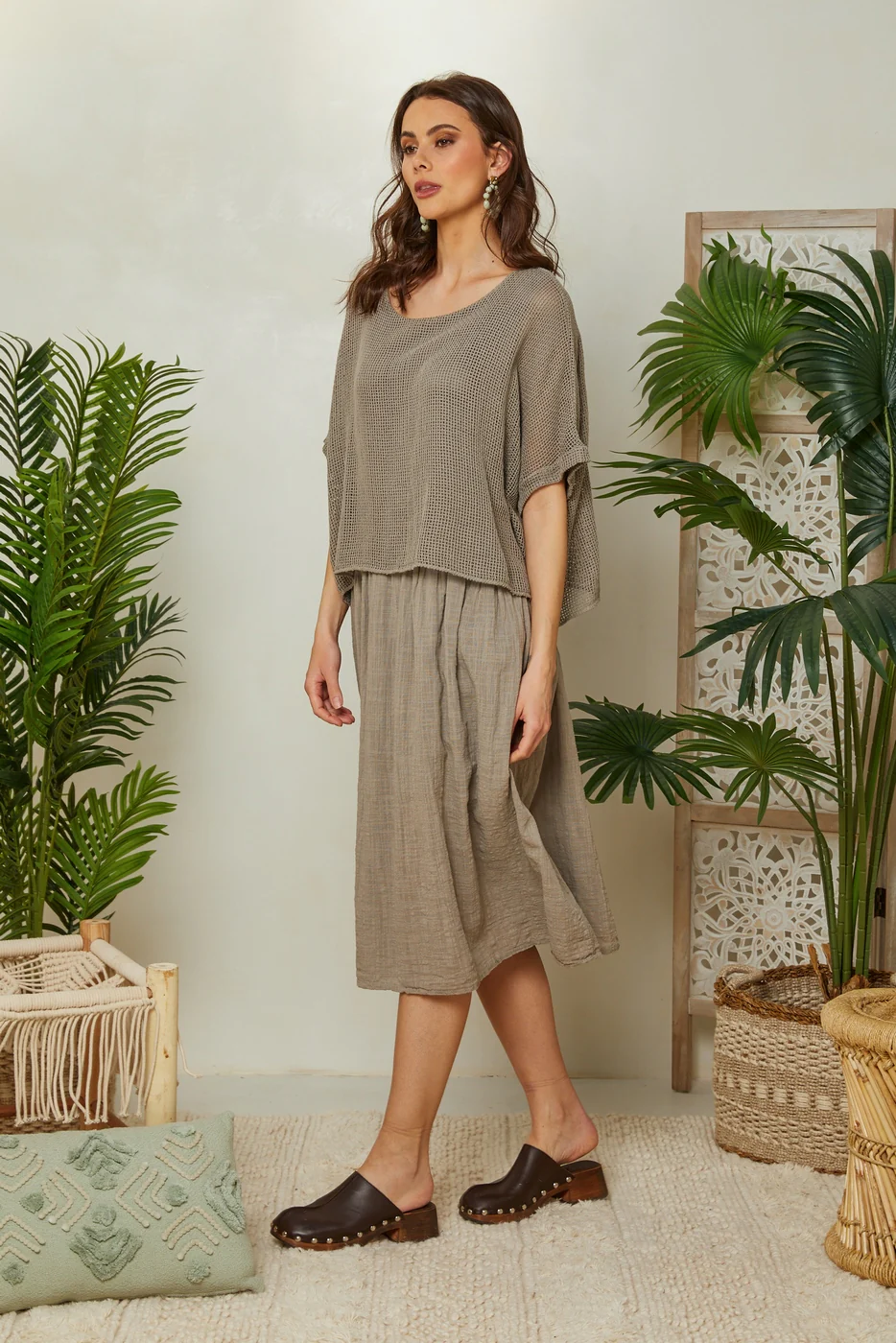 Robe - Taupe - Femme - Image 5