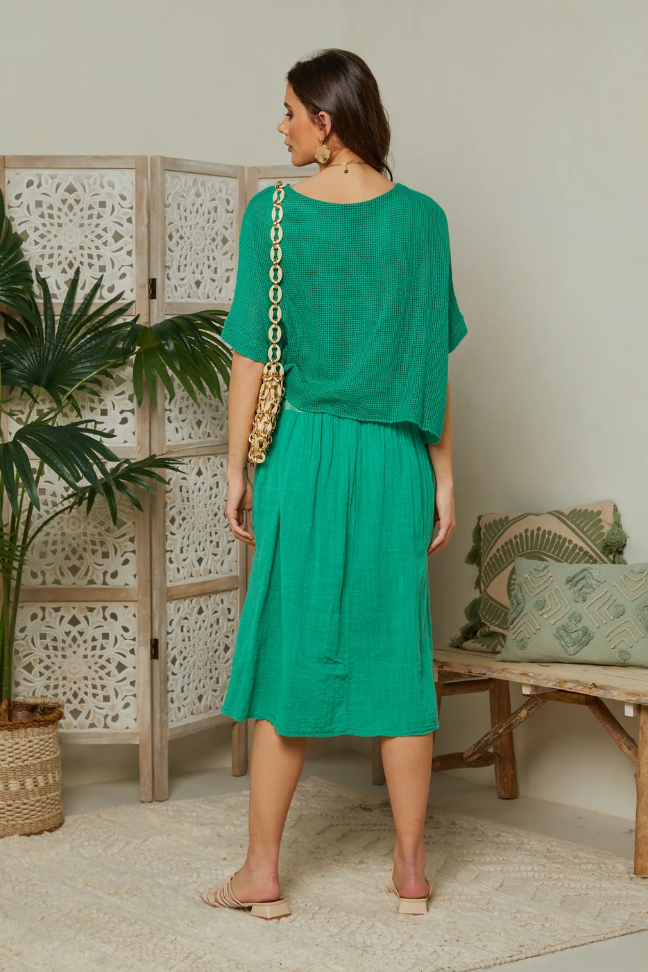 Robe - Vert - Femme - Image 3
