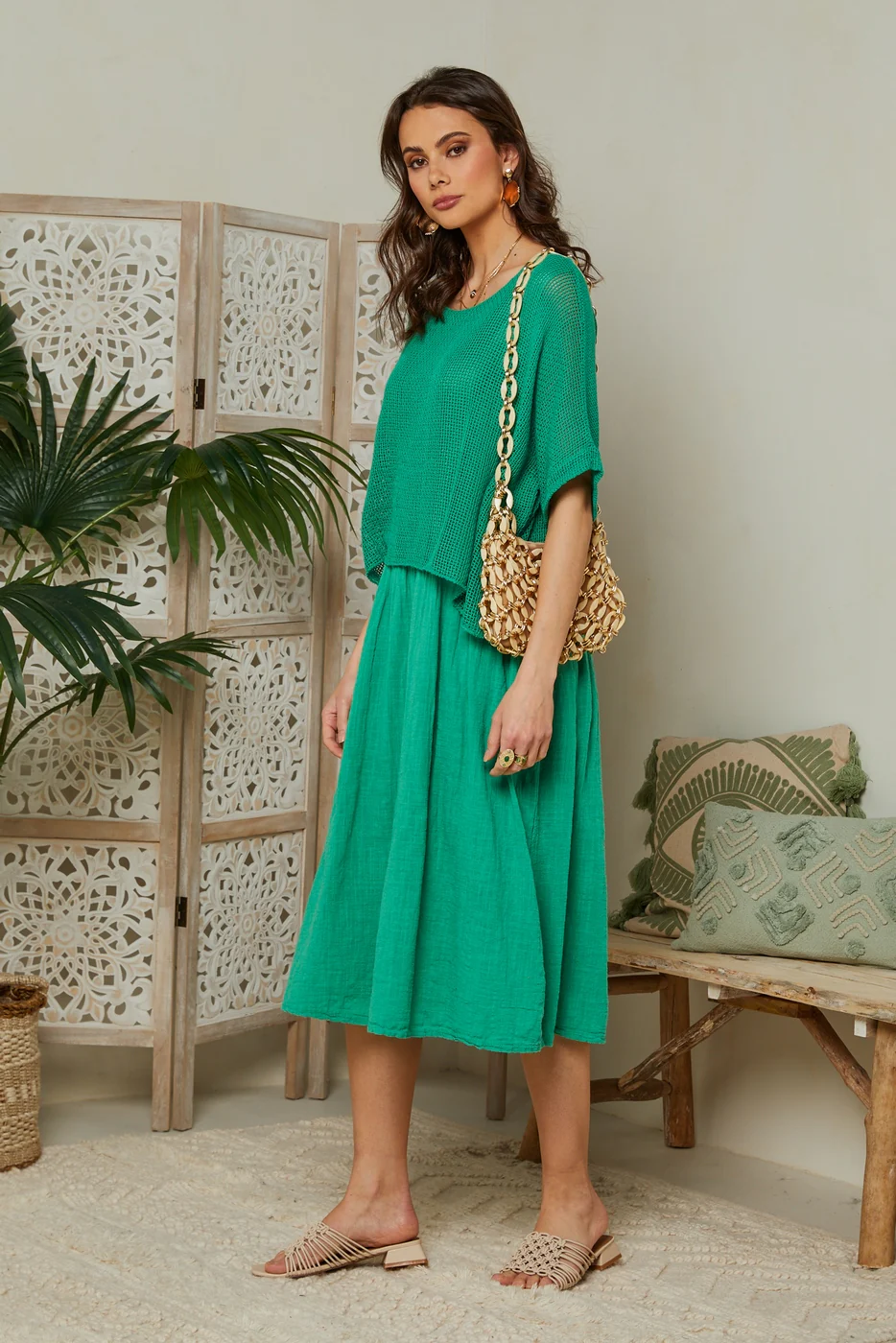 Robe - Vert - Femme - Image 4