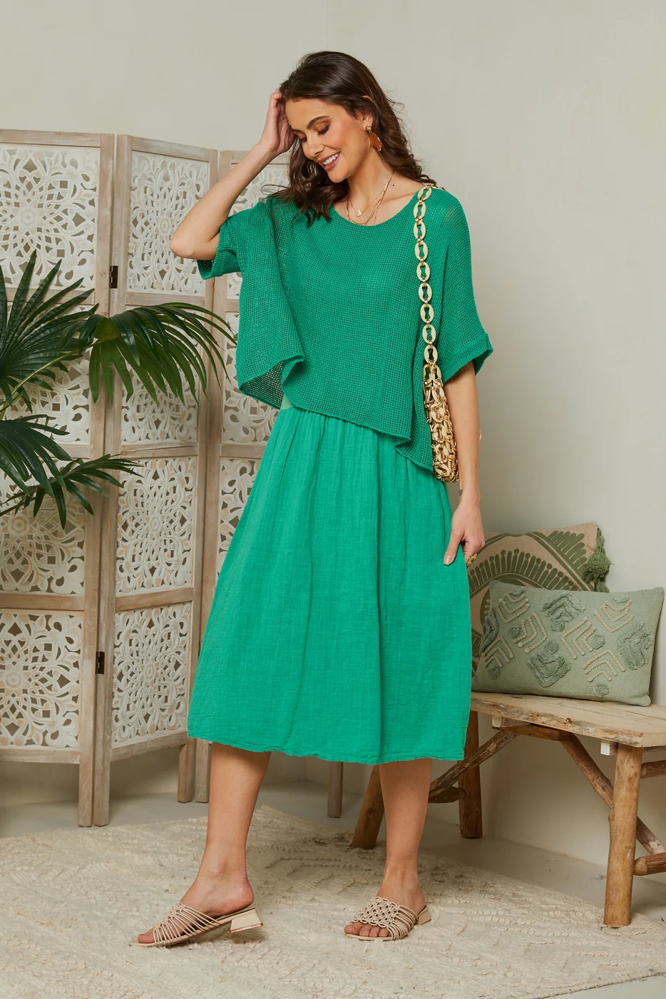 Robe - Vert - Femme - Image 5