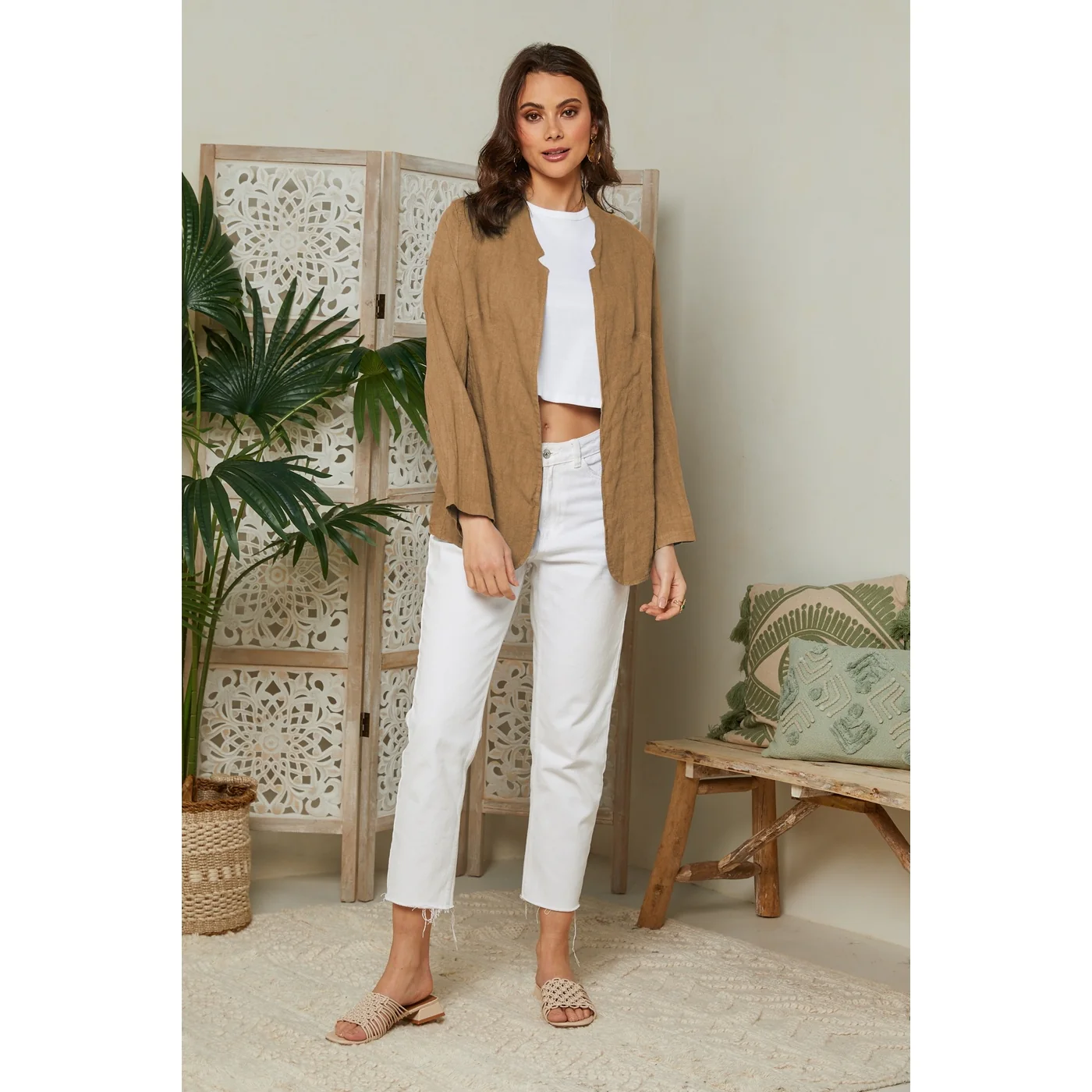 Veste - Camel - Femme - Image 3