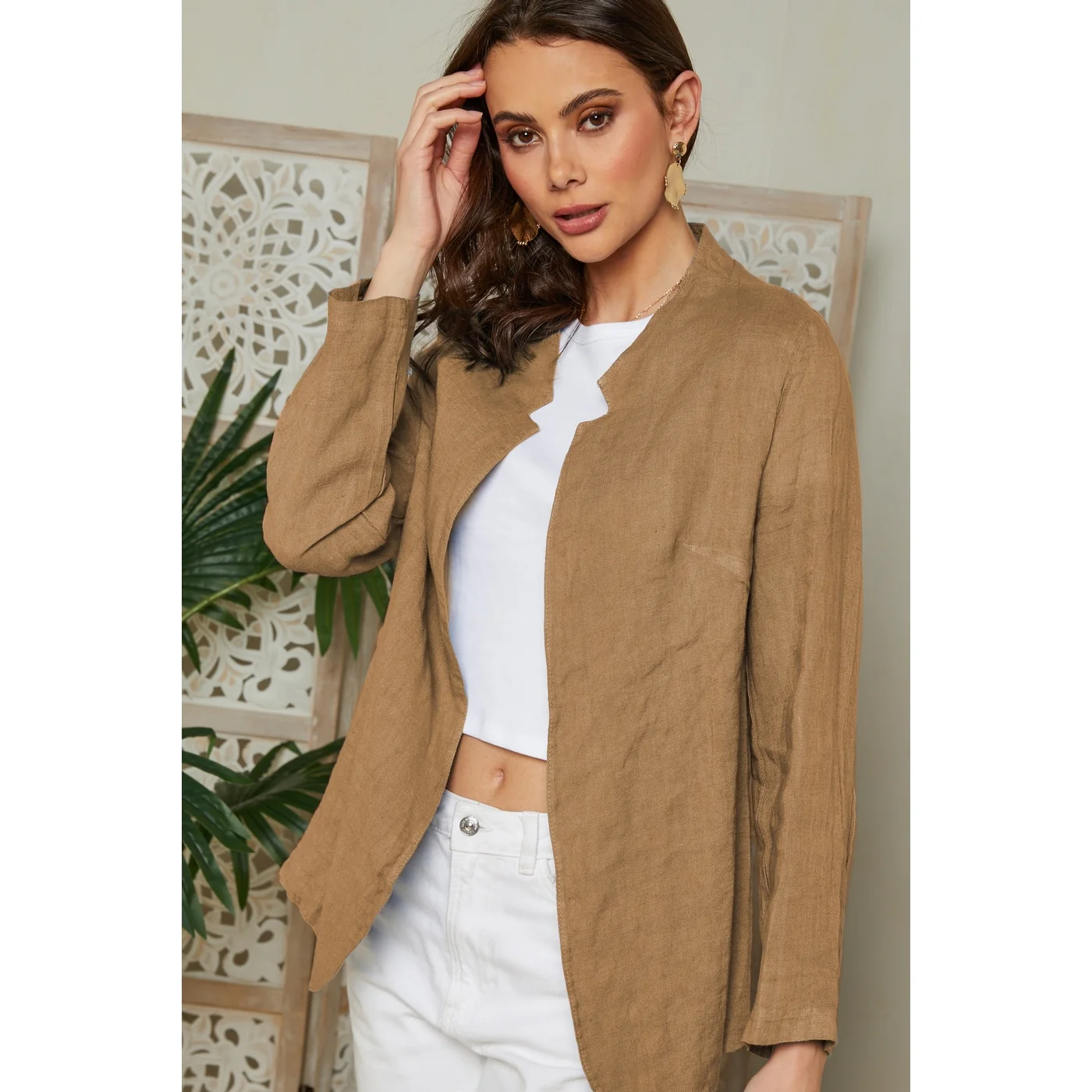 Veste - Camel - Femme - Image 4