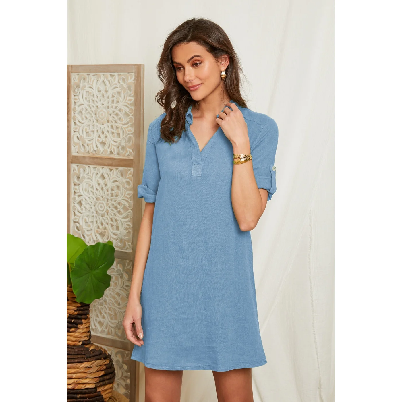 Robe - Indigo - Femme - Image 2