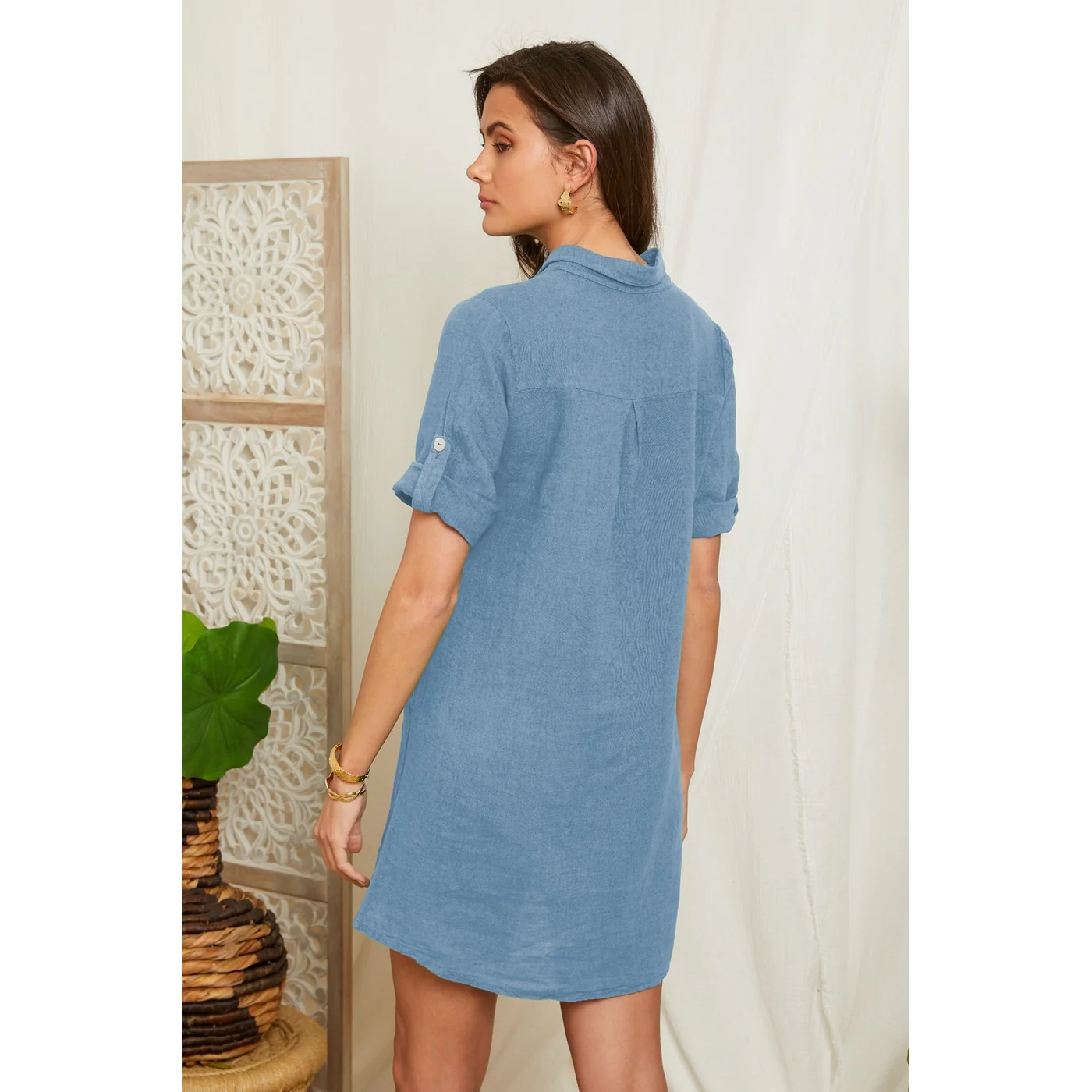 Robe - Indigo - Femme - Image 4