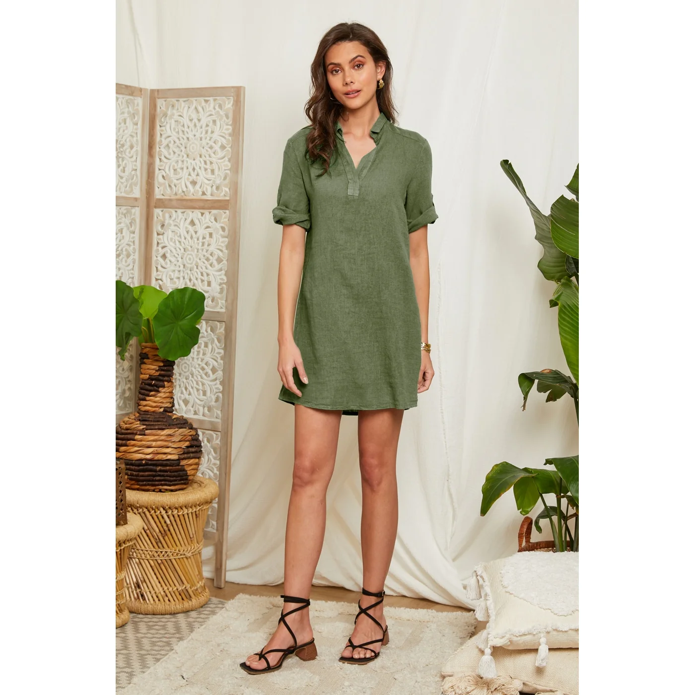 Robe - Kaki - Femme - Image 3
