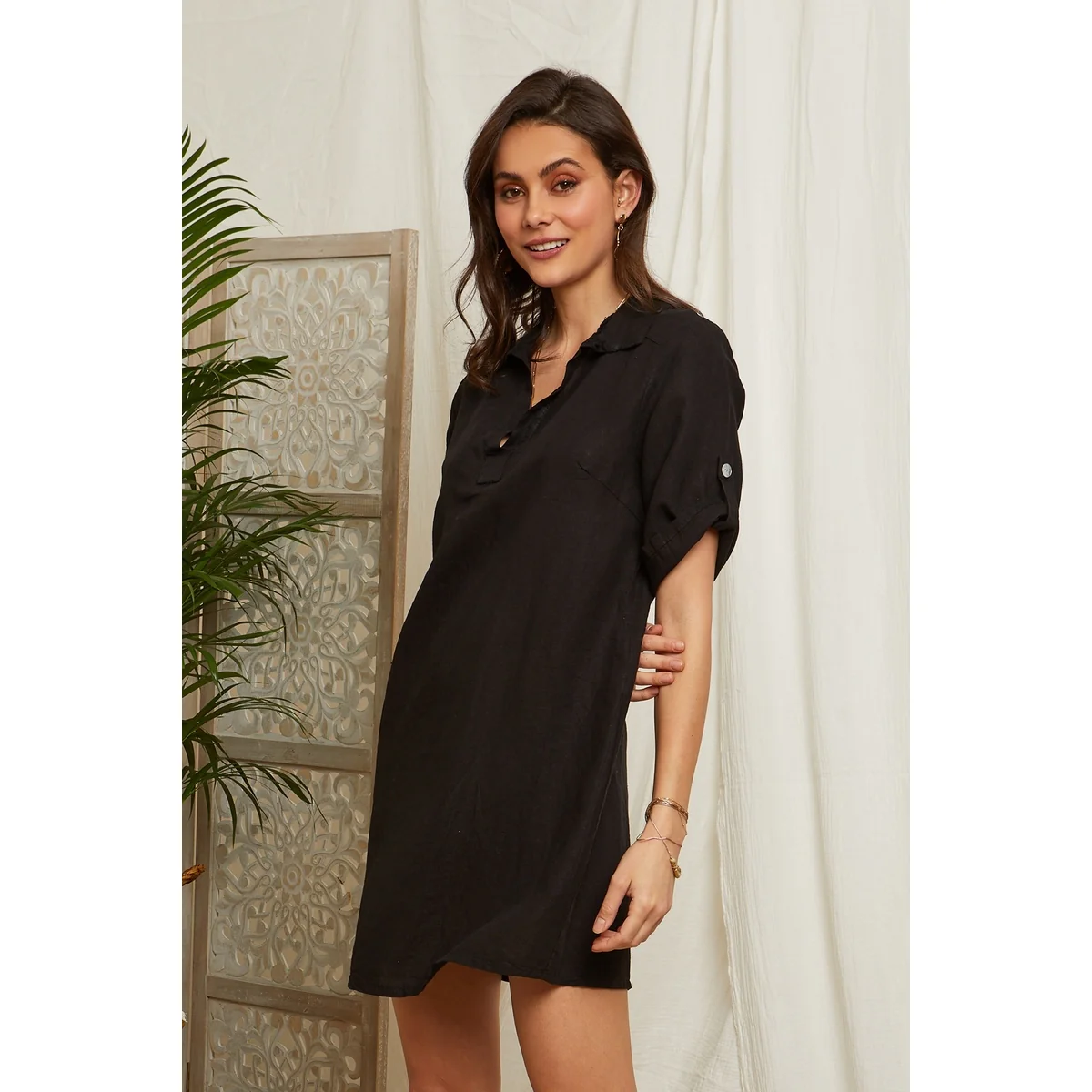 Robe - Noir - Femme - Image 3