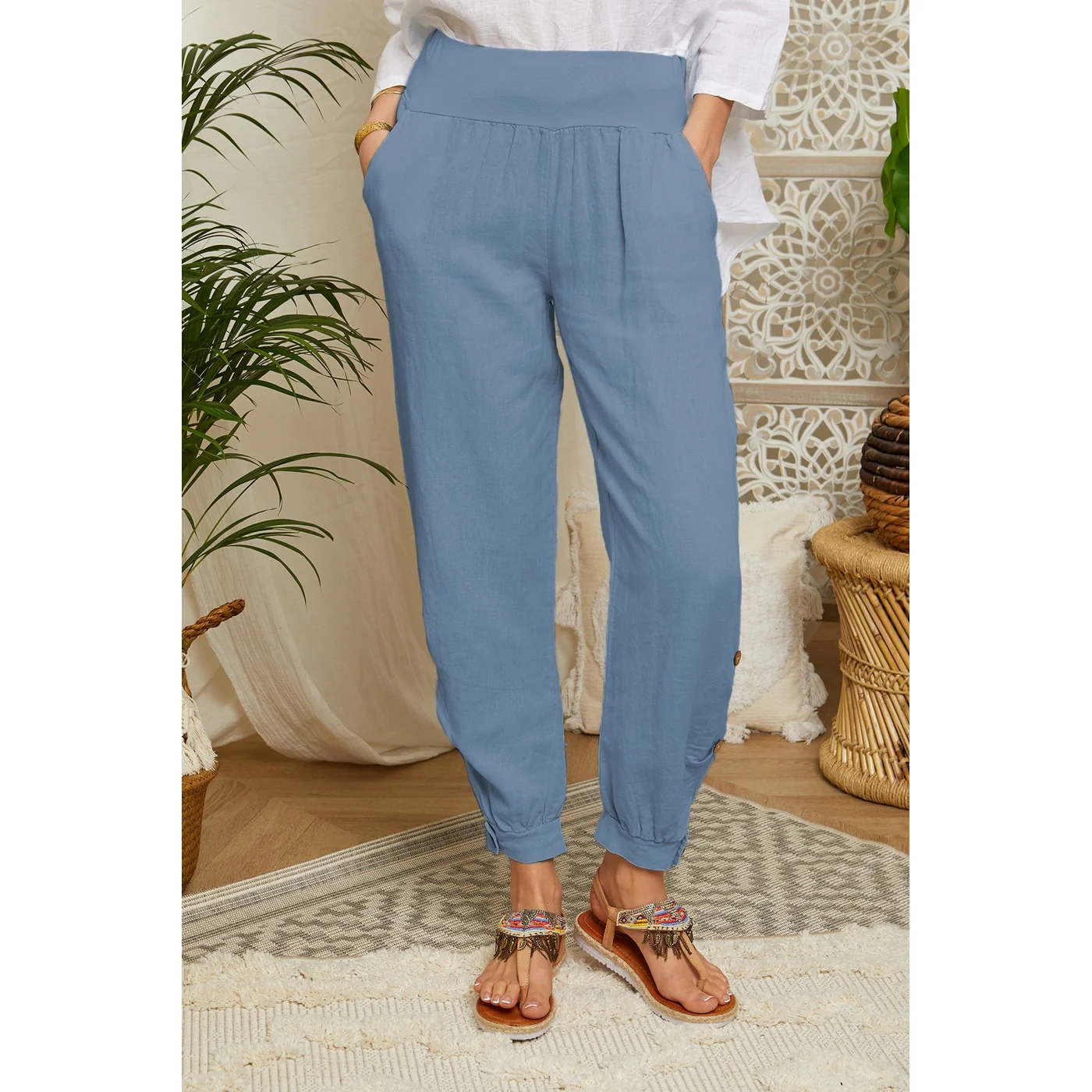 Pantalon - Indigo - Femme - Image 4