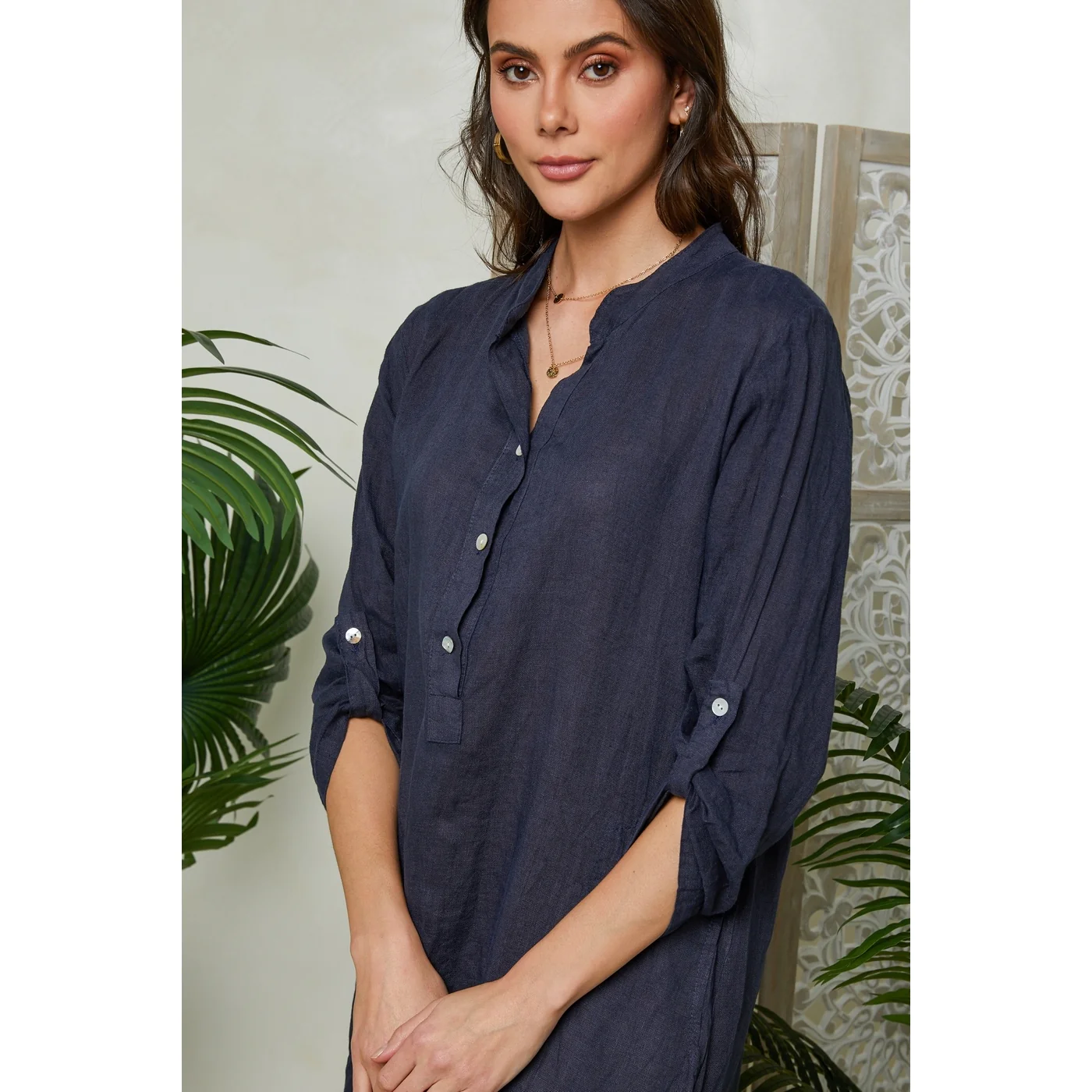 Robe - Marine - Femme - Image 2